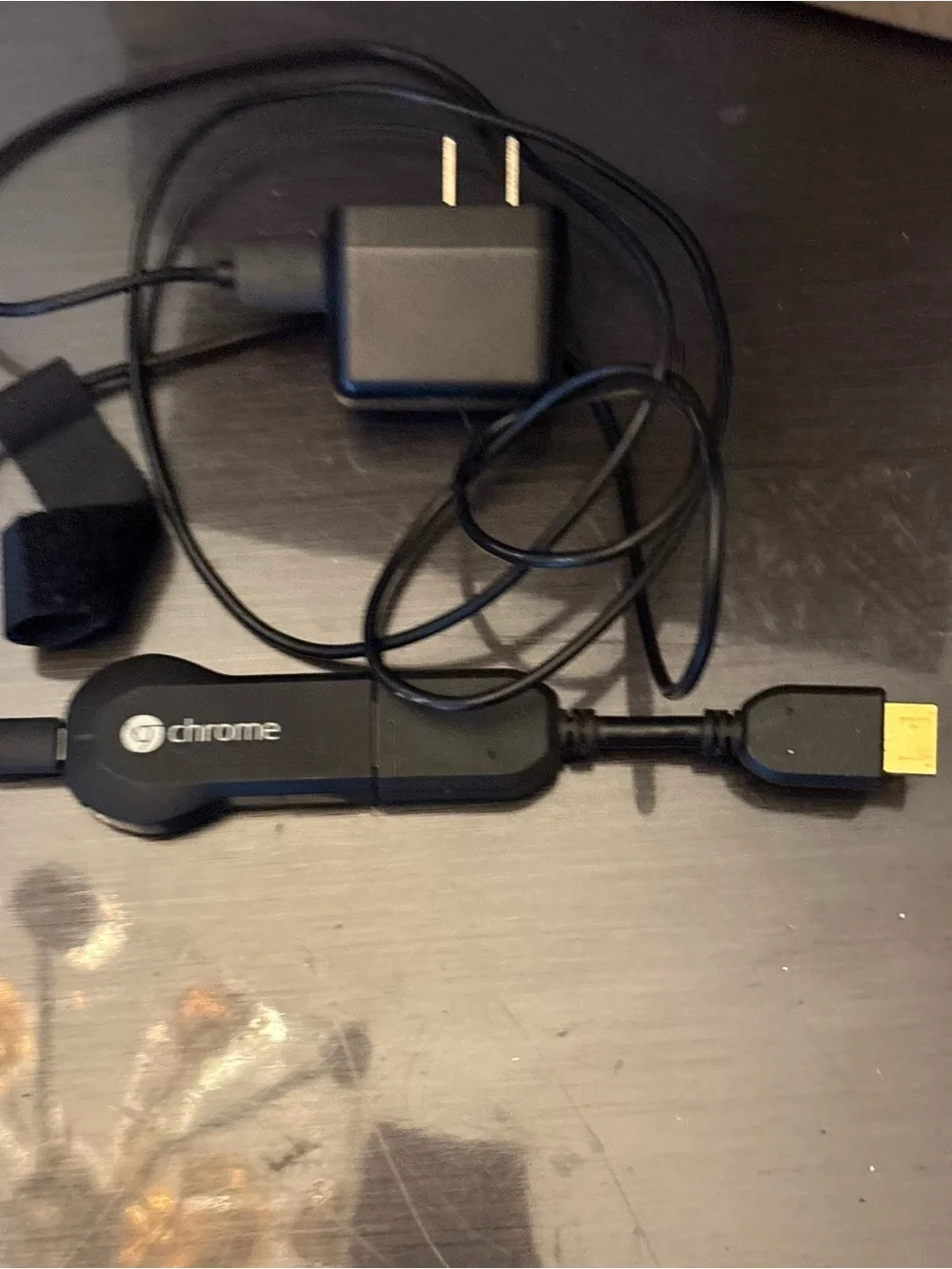google Black Chromecast HDMI Streaming Stick with Power Adapter
